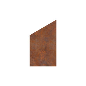 VETRO Glasscheibe CORTEN , B 1030 x H 1200/1800 mm Ecke...
