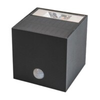 86 x 80 x 80 mm VIVASOLAR Led Mauerleuchten Quadrat Up & Down aus Aluminium Mattschwarz, IP54 LED wahlweise warm- oder kaltweiß, 3 Dimmfunktionen Art.- Nr.: VS003