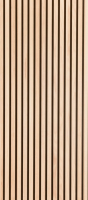 20 x 600 x 3000 mm Akustikpaneele Hotán®-Harmony Akustik Paneele Furnier Eiche, Vlies schwarz MDF-Streifen schwarz eingefärbt, Oberfläche Echtholz furniert, geschliffen 27×11mm, montiert auf 9mm Akustikvlies