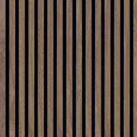22 x 526 x 2600 mm Akustikpaneele Klangwunder Expert, Walnuss, roh, MDF schwarz eingefärbt, Filz schwarz, 1mm Echtholz-Furnier, Aufbau: 22 mm (MDF 12mm + 1mm Echtholz-Furnier + 9mm Filz)