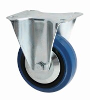 80 mm Blue Wheels-Bockrolle mit Rollenlager und Fadenschutz, Tragkraft: 120 kg