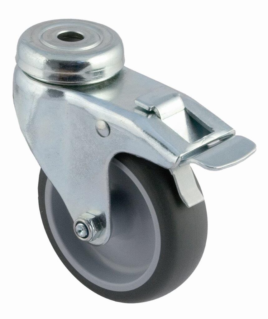 4 -150mm 6" Zoll Nylonrollen - Schwerlast Lenk- & Bockrollen Set