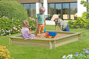 METTE Sandkasten, grün, 150x150x25cm, VE: 10, Art.-Nr.: 67040
