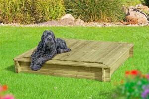 BONNY Sandkasten, grün, 180x180x30cm, VE: 8, Art.-Nr.: 67043