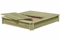 BONNY Sandkasten, grün, 180x180x30cm, VE: 8, Art.-Nr.: 67043