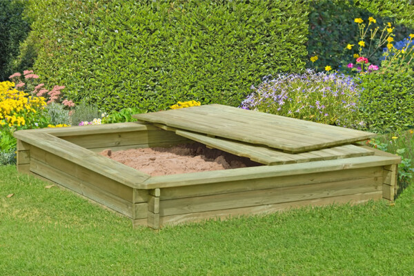 Holzabdeckung für BONNY + PAULO Sandkasten, 152x152cm, VE: 6, Art.-Nr.: 67044