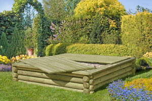 Holzabdeckung für BONNY + PAULO Sandkasten, 152x152cm, VE: 6, Art.-Nr.: 67044
