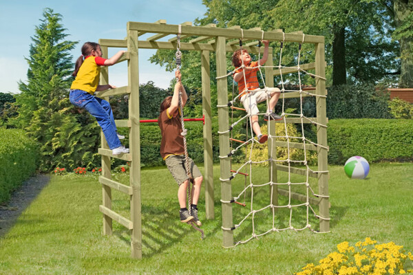 HANGO Spielgerüst, grün, 240x120x219cm, VE: 2, Art.-Nr.: 67053 (Bitte Verfügbarkeit anfragen / LZ bis 3 Wochen möglich)