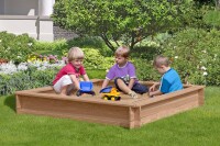 LOTTA Sandkasten, Lärche, 150x150x25cm, VE: 10, Art.-Nr.: 67062