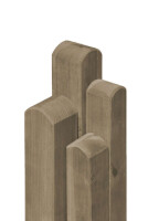 Pfosten, Kopf gerundet, braun, 9x9x190cm, VE: 39, Art.-Nr.: 30434