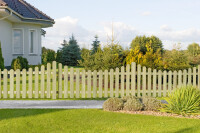 BIELEFELD Vorgartenzaun mit Unterbogen, grün, 180x80/65cm, VE: 30, Art.-Nr.: 50219