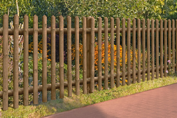 Senkrechtzaun 55, braun, 250x120cm, VE: 20, Art.-Nr.: 21235