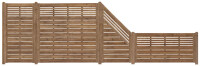 SINA Sichtschutzzaun, braun, 180x180cm, VE: 14, Art.-Nr.: 51151