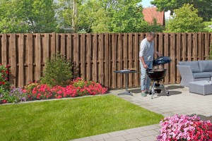 NATURA Bohlen-Zaun, braun, 180x180cm, VE: 21, Art.-Nr.: 51185