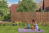 NATURA Bohlen-Zaun, braun, 180x180cm, VE: 21, Art.-Nr.: 51185