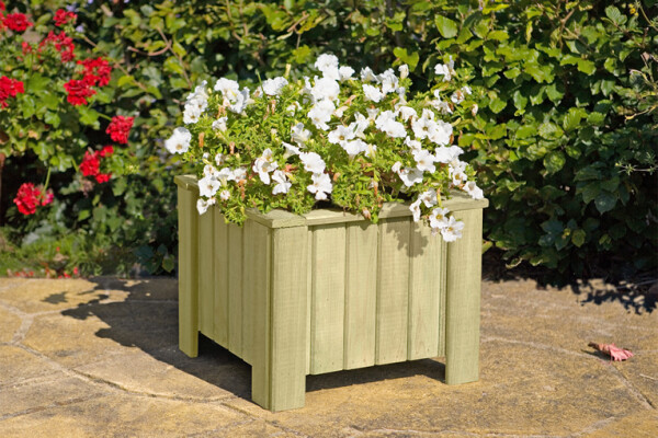 DORA Pflanzkasten viereckig, grün, 40x40x30cm, VE: 12, Art.-Nr.: 61009