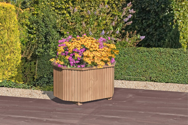 JULE Pflanzkasten achteckig, Lärche, 52x38x33cm, VE: 12, Art.-Nr.: 61022