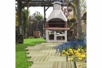 Holzfliese, 5 Latten, grün, 50x50cm, VE: 80, Art.-Nr.: 62006