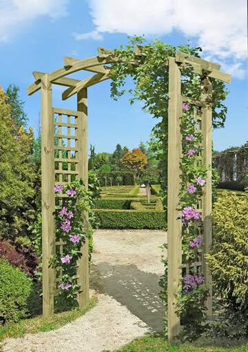 Eingangspergola mit Bogen, 160x62x220cm, VE: 6, Art.-Nr.: 66050
