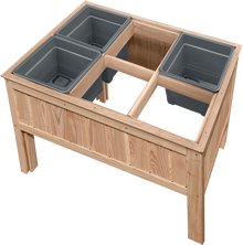 Pflanzkasteneinsatz anthrazit, 32x32x26cm, VE: 18, Art.-Nr.: 61056