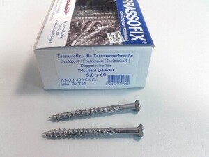 5,5 x 50 mm RE - Terrassenschrauben, Edelstahl V2A...