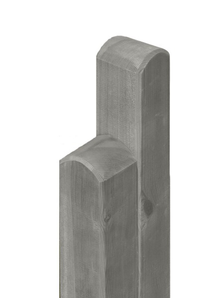 Pfosten, Kopf gerundet, grau, 9x9x190cm, VE: 39, Art.-Nr.: 30152