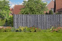 NATURA Bohlen-Zaun, grau, 180x180cm, VE: 21, Art.-Nr.: 51182