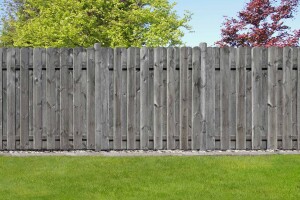 BOLEO Bohlen-Zaun gerade, grau, 180x180cm, VE: 19,...