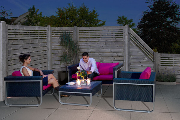 SINA Sichtschutzzaun, grau, 180x180cm, VE: 14, Art.-Nr.: 51203