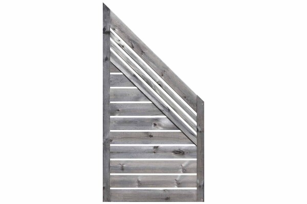 SINA Sichtschutzzaun, Schrägelement, grau, 90x180/90cm, VE: 14, Art.-Nr.: 51207