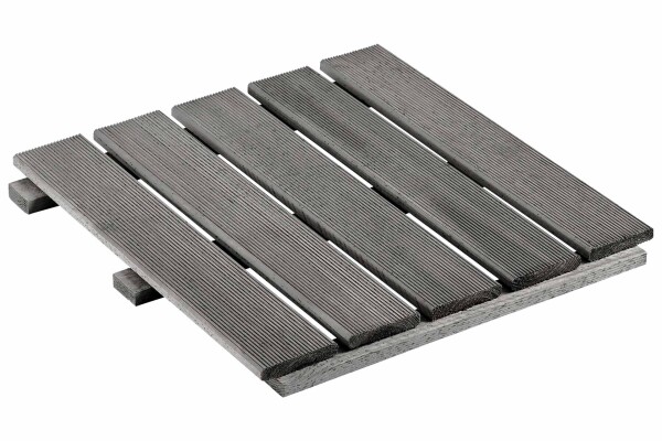 Holzfliese, 5 Latten, grau, 50x50cm, VE: 80, Art.-Nr.: 62008