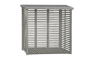 Kaminholzregal FLAMMO L mit Rückwand, grau, 208x75x200cm, VE: 1, Art.-Nr.: 66013