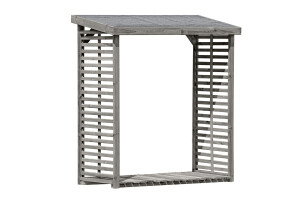 Kaminholzregal FLAMMO L, grau, 208x75x200cm, VE: 4, Art.-Nr.: 66015