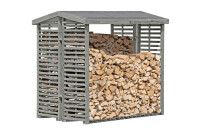 Kaminholzregal FLAMMO L, grau, 208x75x200cm, VE: 4, Art.-Nr.: 66015