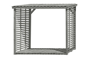 Kaminholzregal FLAMMO XL, grau, 237x114x203cm, VE: 4, Art.-Nr.: 66016