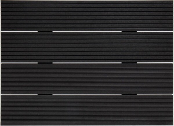 24 x 142 x 3950 mm VIVADECK® Terrassendielen WPC, Ovalhohlkammer-Profil, Kombiprofil mit seitlicher Clip-Nut für VD012 & T3601, Schiefer (Abrechnung nach Lfm.)