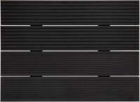 24 x 142 x 3950 mm VIVADECK® Terrassendielen WPC, Ovalhohlkammer-Profil, Kombiprofil mit seitlicher Clip-Nut für VD012 & T3601, Schiefer (Abrechnung nach Lfm.)