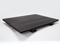 24 x 142 x 4950 mm VIVADECK® Terrassendielen WPC, Ovalhohlkammer-Profil, Kombiprofil mit seitlicher Clip-Nut für VD012 & T3601, Schiefer (Abrechnung nach Lfm.)