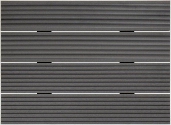 24 x 142 x 2950 mm VIVADECK® Terrassendielen WPC, Ovalhohlkammer-Profil, Kombiprofil m. Clip-Nut, Granit (Abrechnung nach Lfm.)