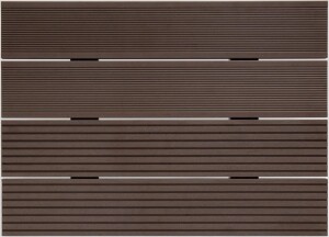 24 x 142 x 2950 mm VIVADECK® Terrassendielen WPC, Ovalhohlkammer-Profil, Kombiprofil m. Clip-Nut, Bongossi (Abrechnung nach Lfm.)