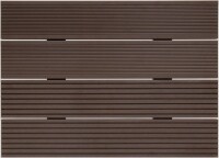 24 x 142 x 2950 mm VIVADECK® Terrassendielen WPC, Ovalhohlkammer-Profil, Kombiprofil m. Clip-Nut, Bongossi (Abrechnung nach Lfm.)