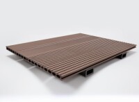 24 x 142 x 3950 mm VIVADECK® Terrassendielen WPC, Ovalhohlkammer-Profil, Kombiprofil mit seitlicher Clip-Nut für VD012 & T3601, Bongossi (Abrechnung nach Lfm.)
