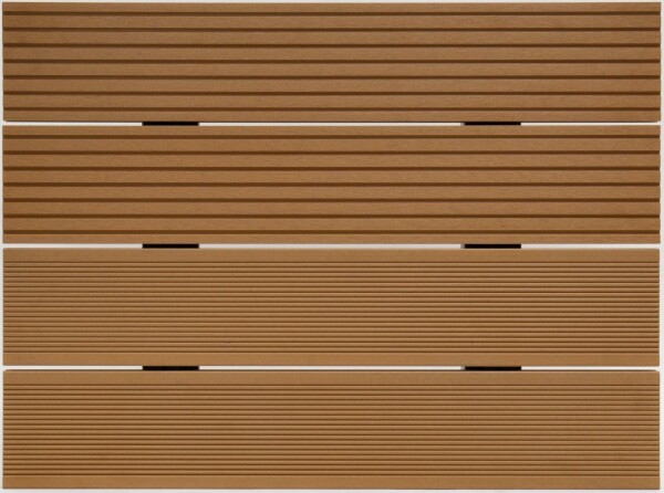 24 x 142 x 4950 mm VIVADECK® Terrassendielen WPC, Ovalhohlkammer-Profil, Kombiprofil mit seitlicher Clip-Nut für VD012 & T3601, Bangkira (Abrechnung nach Lfm.)