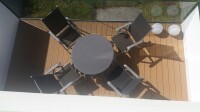 24 x 142 x 4950 mm VIVADECK® Terrassendielen WPC, Ovalhohlkammer-Profil, Kombiprofil mit seitlicher Clip-Nut für VD012 & T3601, Bangkira (Abrechnung nach Lfm.)