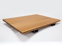 24 x 142 x 4950 mm VIVADECK® Terrassendielen WPC, Ovalhohlkammer-Profil, Kombiprofil mit seitlicher Clip-Nut für VD012 & T3601, Bangkira (Abrechnung nach Lfm.)