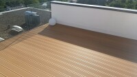 24 x 142 x 4950 mm VIVADECK® Terrassendielen WPC, Ovalhohlkammer-Profil, Kombiprofil mit seitlicher Clip-Nut für VD012 & T3601, Bangkira (Abrechnung nach Lfm.)