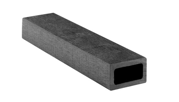 42 x 70 x 3950 mm VIVADECK WPC Unterkonstruktion, Hohlkammerbalken, schwarz, ungeschliffen, Abgerechnet wird nach Lfm!