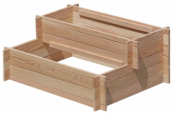 COMBO 2x3 Pflanztreppe, Lärche, 110x80x45cm, VE: 8, Art.-Nr.: 61057