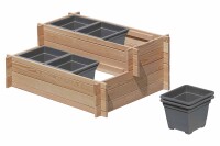 COMBO 2x3 Pflanztreppe, Lärche, 110x80x45cm, VE: 8, Art.-Nr.: 61057