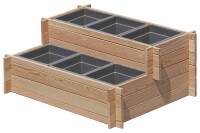 COMBO 2x3 Pflanztreppe, Lärche, 110x80x45cm, VE: 8, Art.-Nr.: 61057